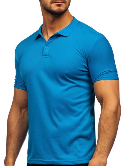 Maglietta polo da uomo azzurra Bolf GD02