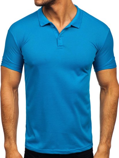 Maglietta polo da uomo azzurra Bolf GD02