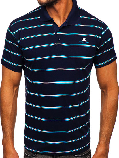 Maglietta polo da uomo blu Bolf 14954