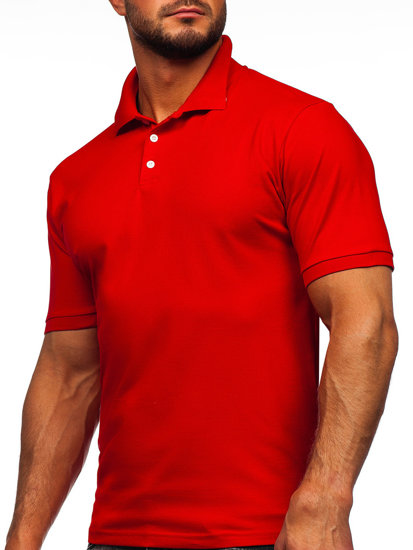 Maglietta polo da uomo rossa Bolf 0002