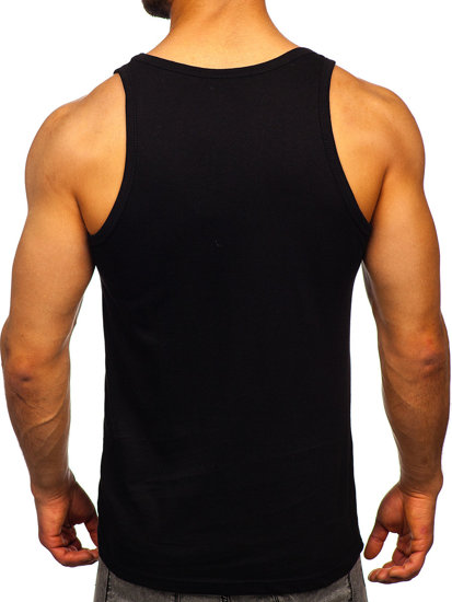 Maglietta tank top con stampa nera Bolf 14830