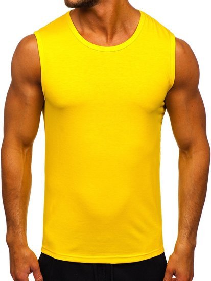 Maglietta tank top senza stampa giallaBolf 99001