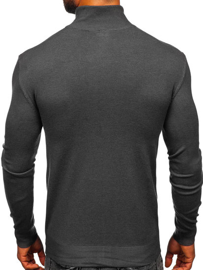 Maglione a zip da uomo antracite Bolf MM6004