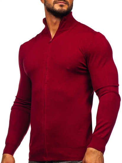 Maglione a zip da uomo bordò Bolf MM6004