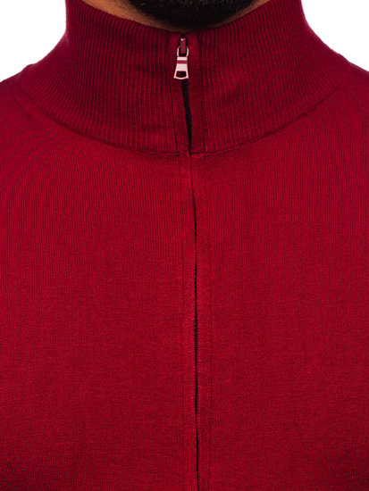 Maglione a zip da uomo bordò Bolf MM6004