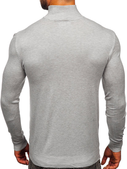 Maglione a zip da uomo grigio Bolf MM6004