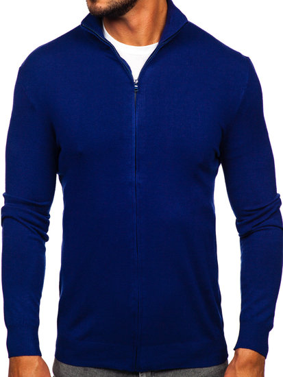 Maglione a zip da uomo indaco Bolf MM6004