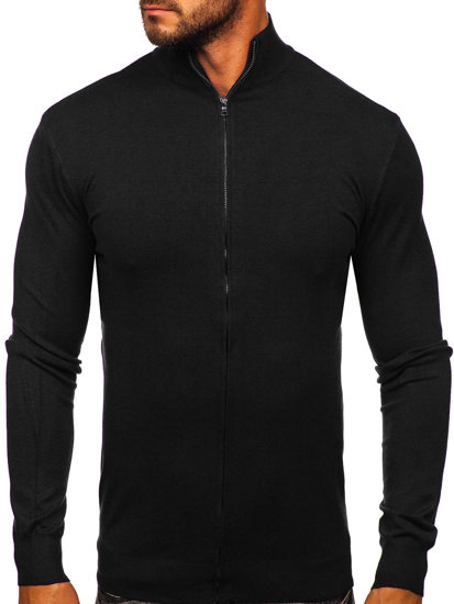 Maglione a zip da uomo nero Bolf MM6004