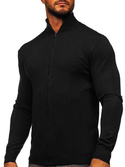 Maglione a zip da uomo nero Bolf MM6004