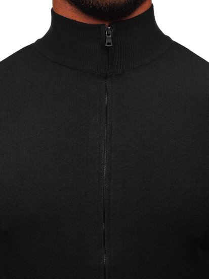 Maglione a zip da uomo nero Bolf MM6004