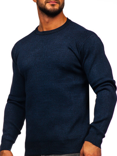 Maglione basic da uomo blu Bolf S8502