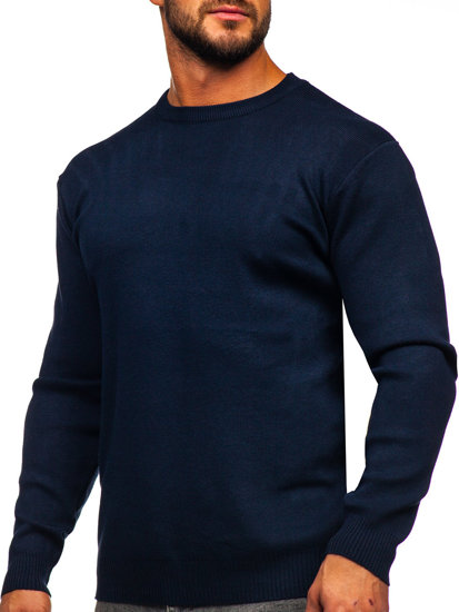 Maglione basic da uomo blu Bolf S8506