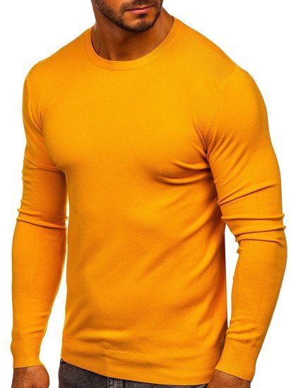 Maglione basic da uomo giallo Bolf YY01