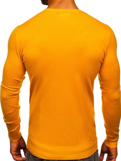 Maglione basic da uomo giallo Bolf YY01