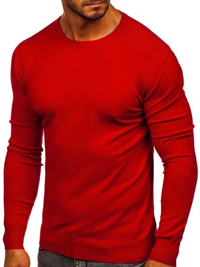 Maglione basic da uomo rosso Bolf YY01