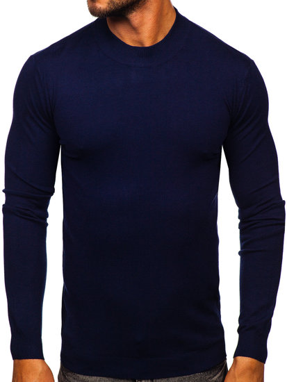 Maglione basic tipo lupetto da uomo blu Bolf MMB603