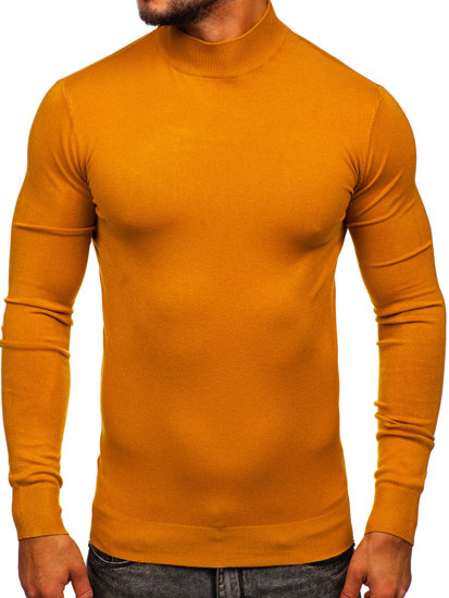 Maglione basic tipo lupetto da uomo cammello Bolf YY05