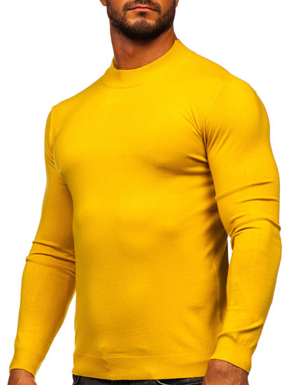 Maglione basic tipo lupetto da uomo giallo Bolf MMB603