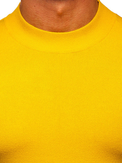 Maglione basic tipo lupetto da uomo giallo Bolf MMB603