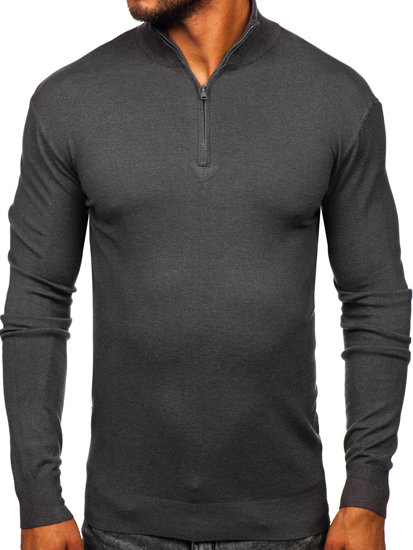 Maglione con collo alto da uomo antracite Bolf MM6007