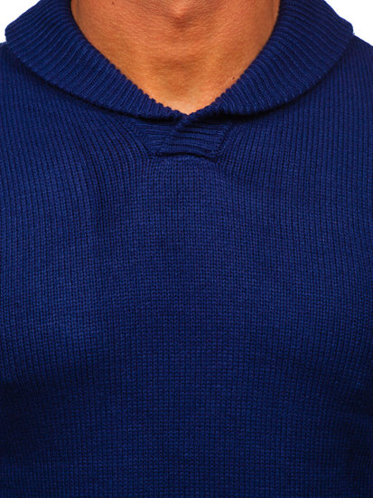 Maglione con collo alto da uomo blu Bolf MM6018