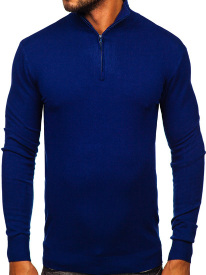 Maglione con collo alto da uomo blu'inchiostro Bolf MM6007