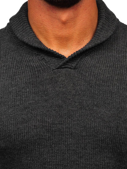 Maglione con collo alto da uomo grafite Bolf MM6018