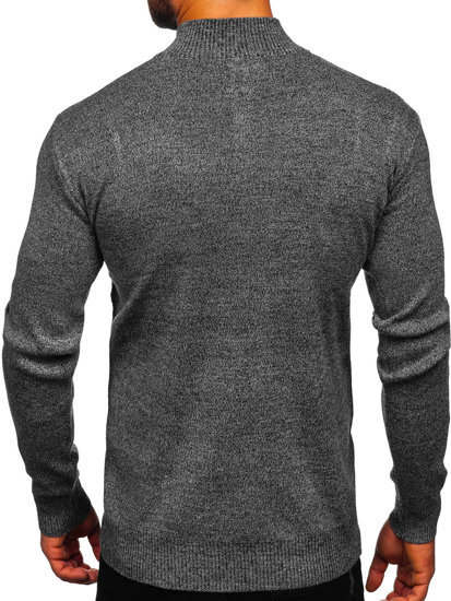 Maglione con collo alto da uomo grafite Bolf S8205