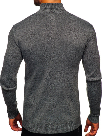 Maglione con collo alto da uomo grafite Bolf S8274