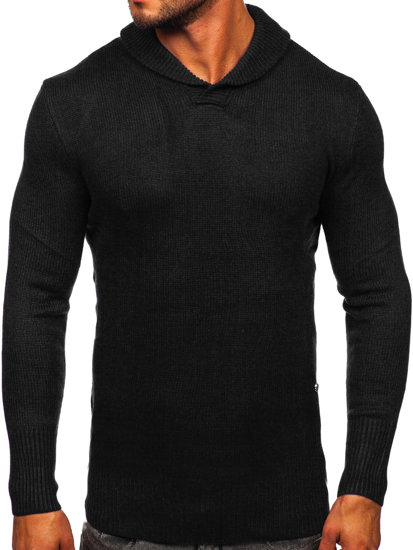 Maglione con collo alto da uomo nero Bolf MM6018