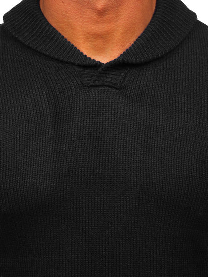 Maglione con collo alto da uomo nero Bolf MM6018