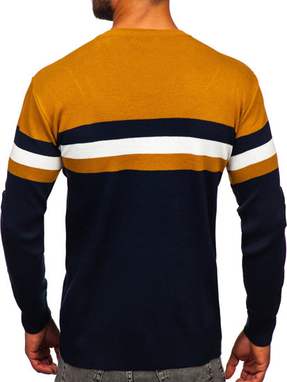 Maglione con scollo a V da uomo camello Bolf S8535