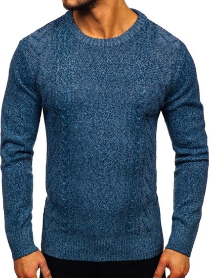 Maglione da uomo azzurro Bolf H1937