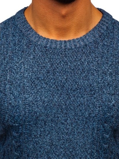 Maglione da uomo azzurro Bolf H1937