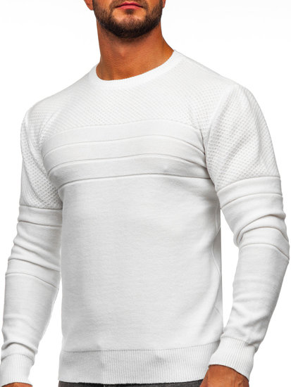 Maglione da uomo bianco Bolf SL15-2318