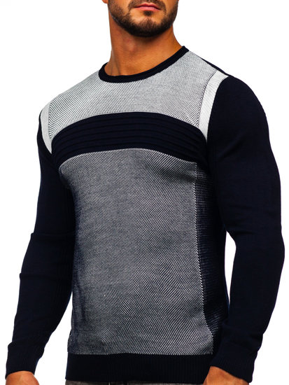 Maglione da uomo blu Bolf 1020