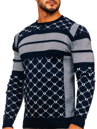 Maglione da uomo blu Bolf 1059