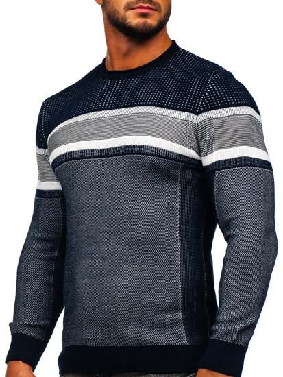 Maglione da uomo blu Bolf 2510