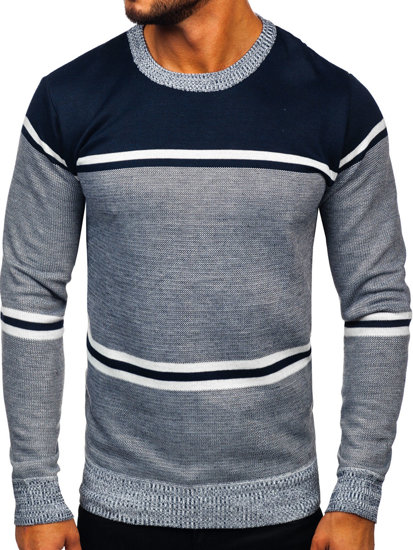 Maglione da uomo blu Bolf 6300