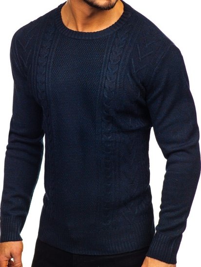 Maglione da uomo blu Bolf H1937