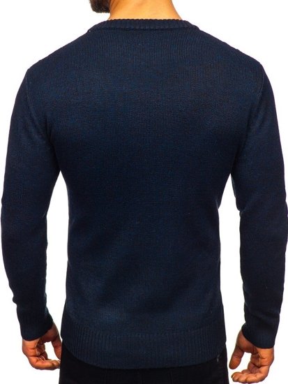 Maglione da uomo blu Bolf H1937