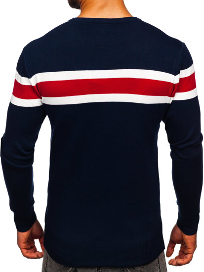 Maglione da uomo blu Bolf H2108