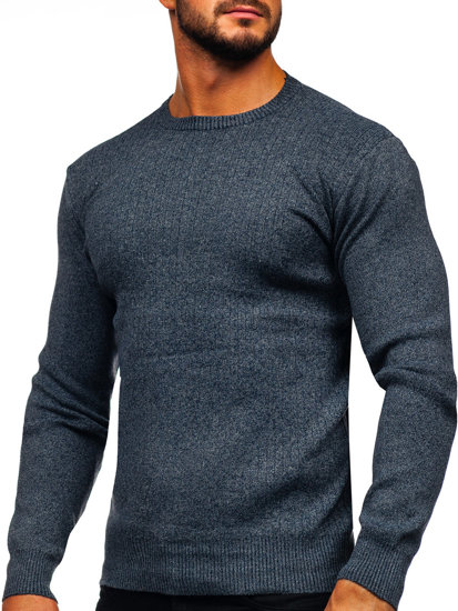 Maglione da uomo blu Bolf S8309