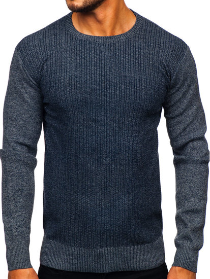 Maglione da uomo blu Bolf S8523