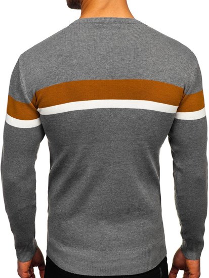 Maglione da uomo grigio Bolf H2072