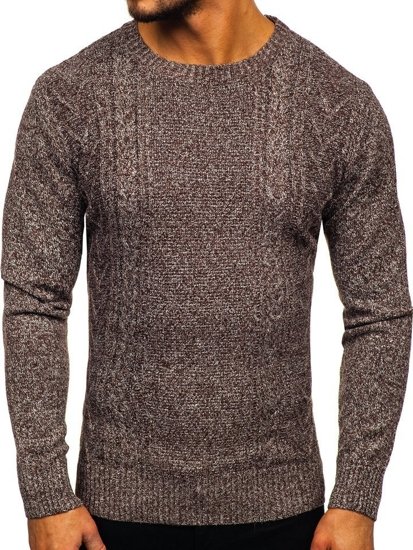 Maglione da uomo marrone Bolf H1937