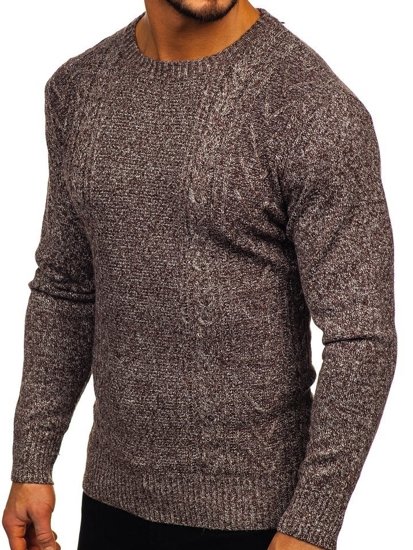 Maglione da uomo marrone Bolf H1937