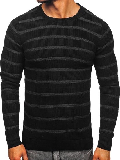 Maglione da uomo nero Bolf 4356