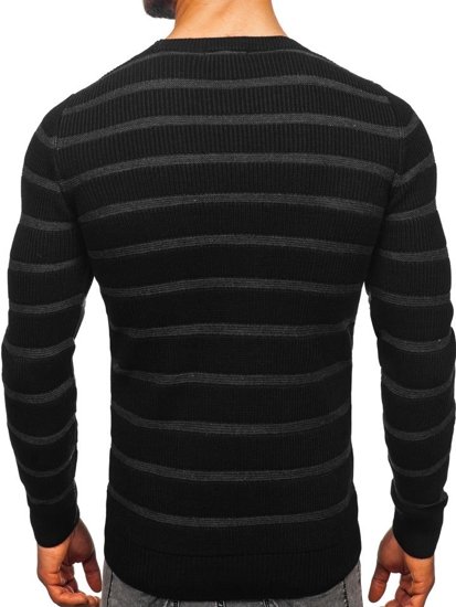 Maglione da uomo nero Bolf 4356