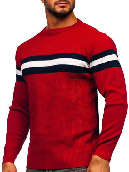 Maglione da uomo rosso Bolf H2113